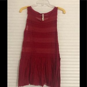 Red free people tank top!